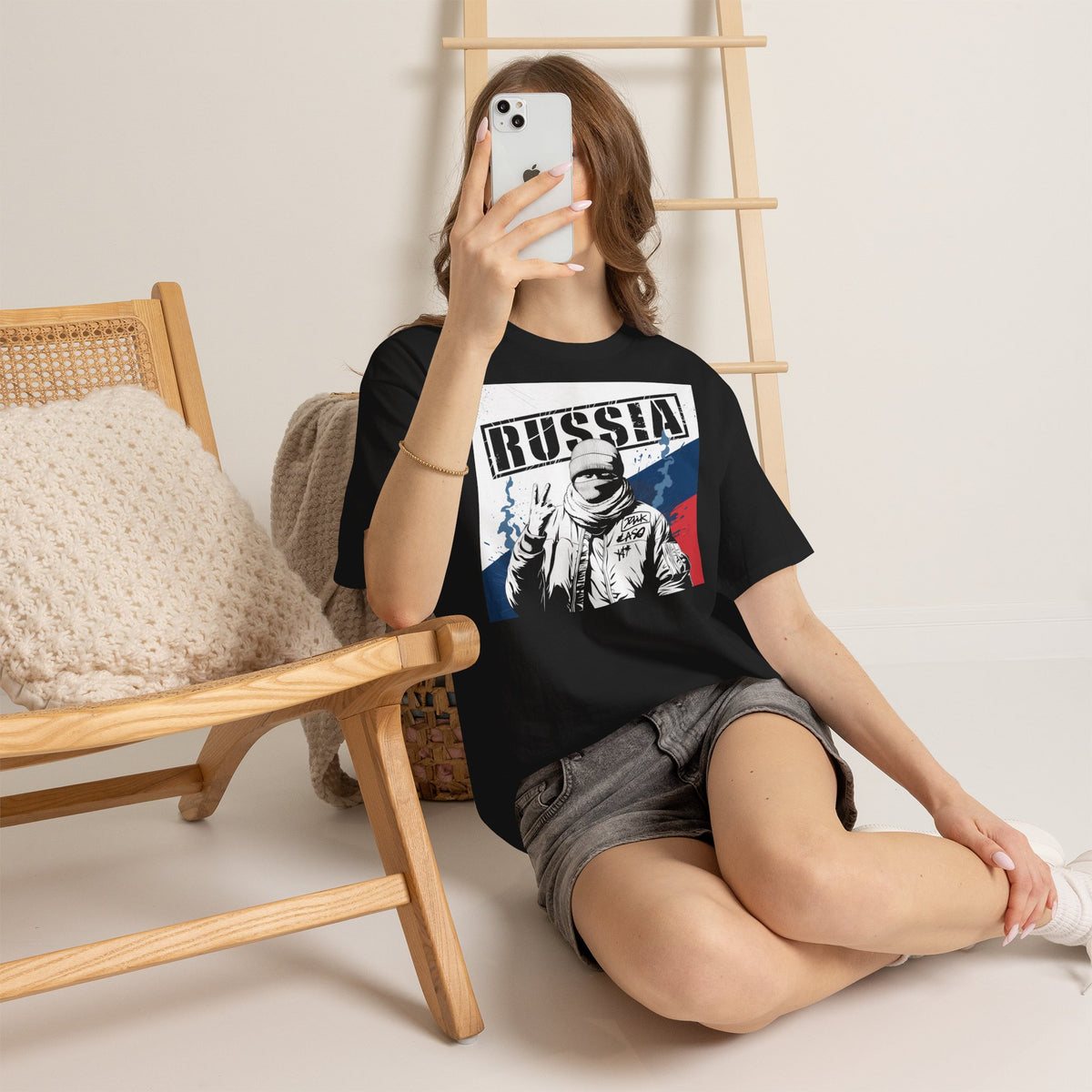 Russia Russland Hooligan Moscaw Adler Flagge Wappen Geschenk Sport Fan Fashion - Unisex T-Shirt