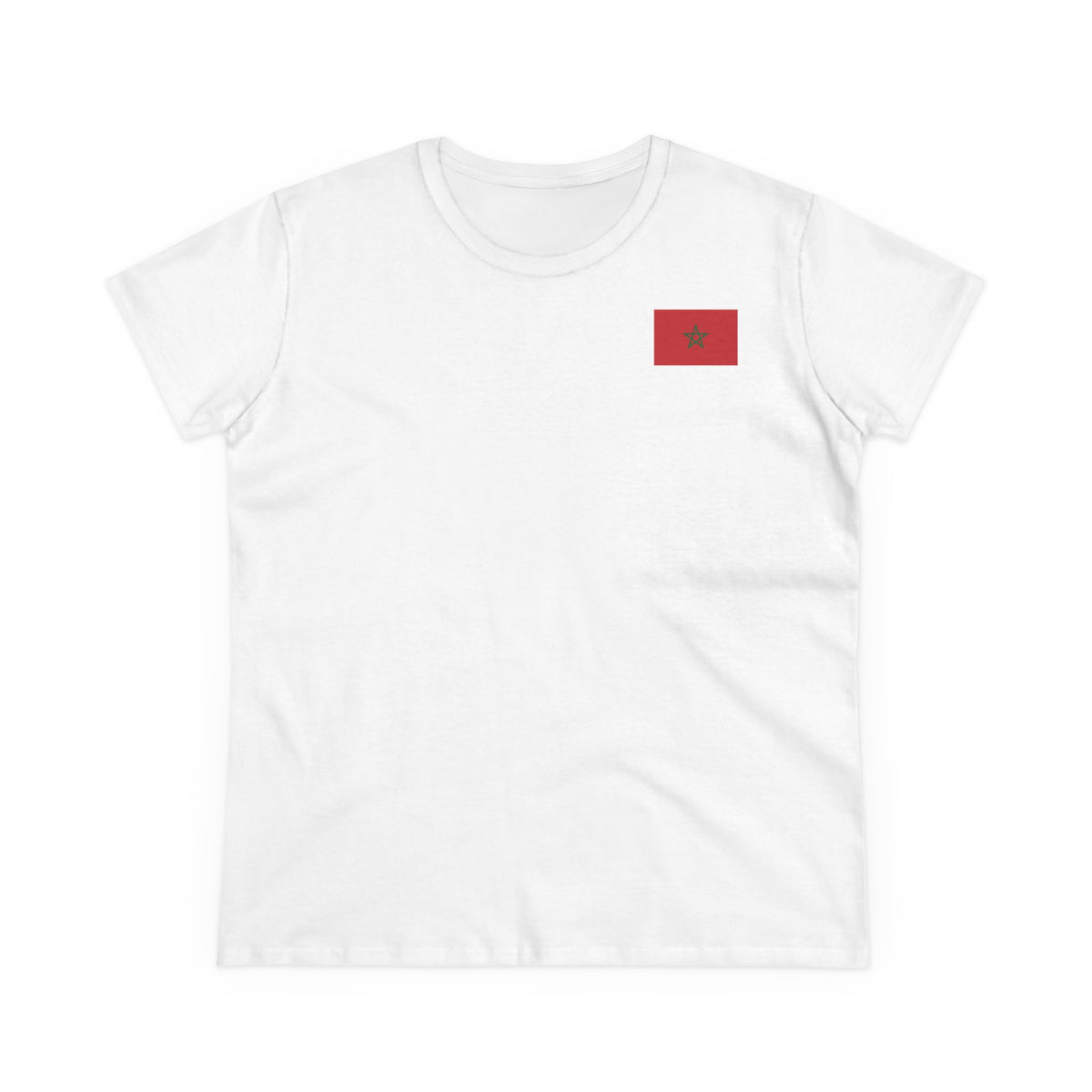 Escudo de Marruecos, bandera de Marruecos, orgullo, aficionada al fútbol y al deporte, idea de regalo - Camiseta para mujer