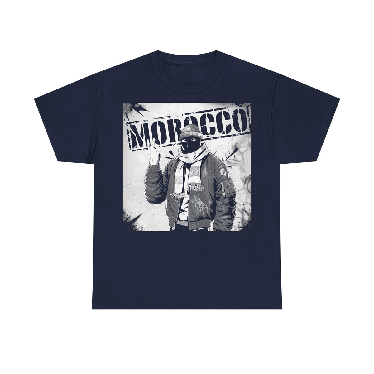 Escudo de hooligan de Marruecos Bandera de Marruecos Fútbol Aficionado Deporte Idea de regalo - Camiseta unisex