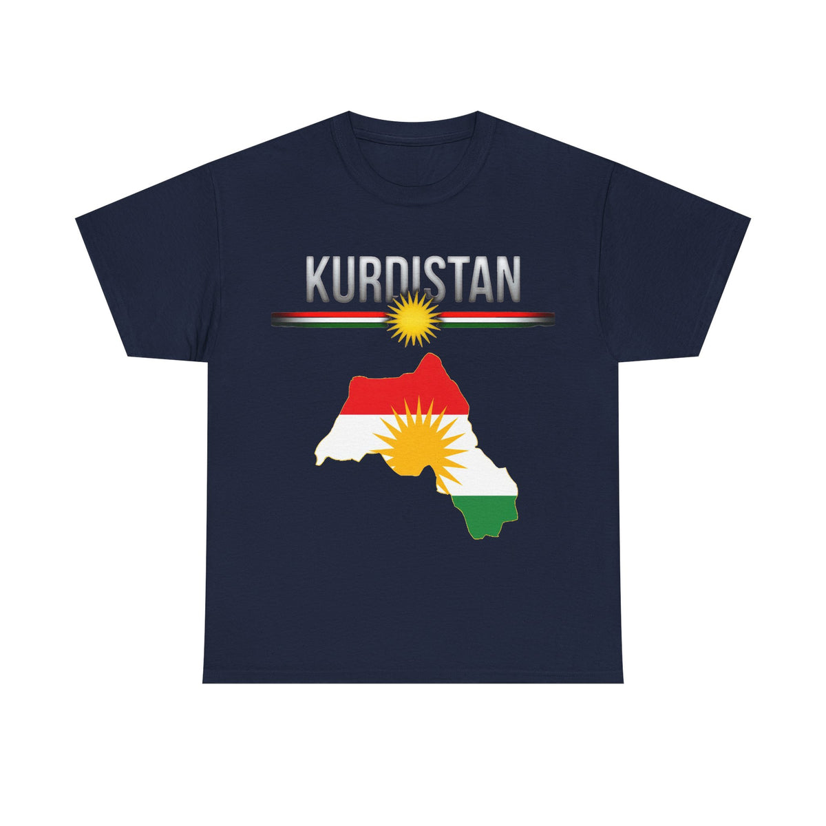Kurdistán Bandera Sol Escudo Patria Orgullo - Camiseta unisex