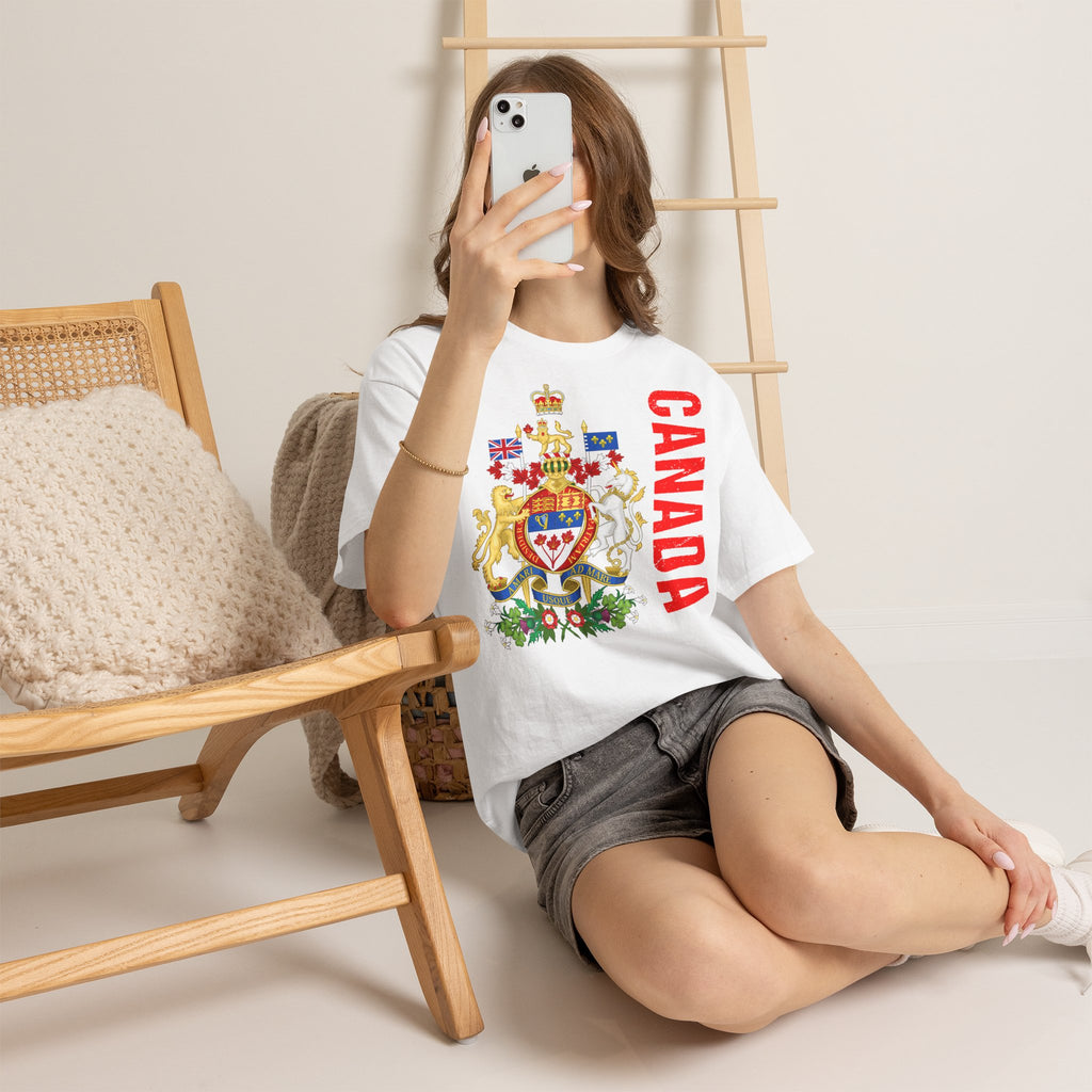 Canada Kanada Wappen Flagge Fan Sport Fußball Geschenkidee - Unisey T-Shirt