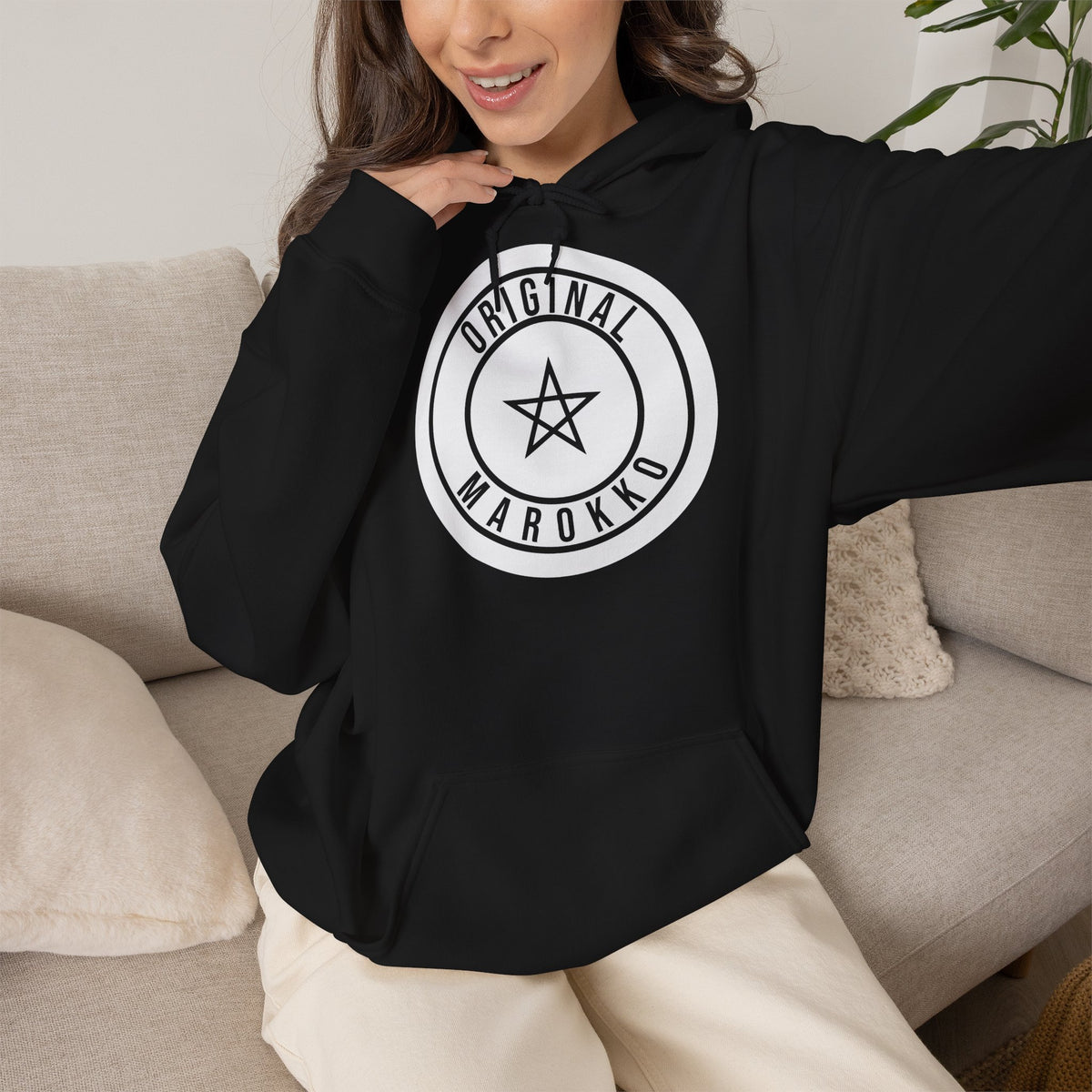 Marokko Wappen Morocco Flagge Stolz Fußball Fan Sport Geschenkidee - Unisex Hoodie