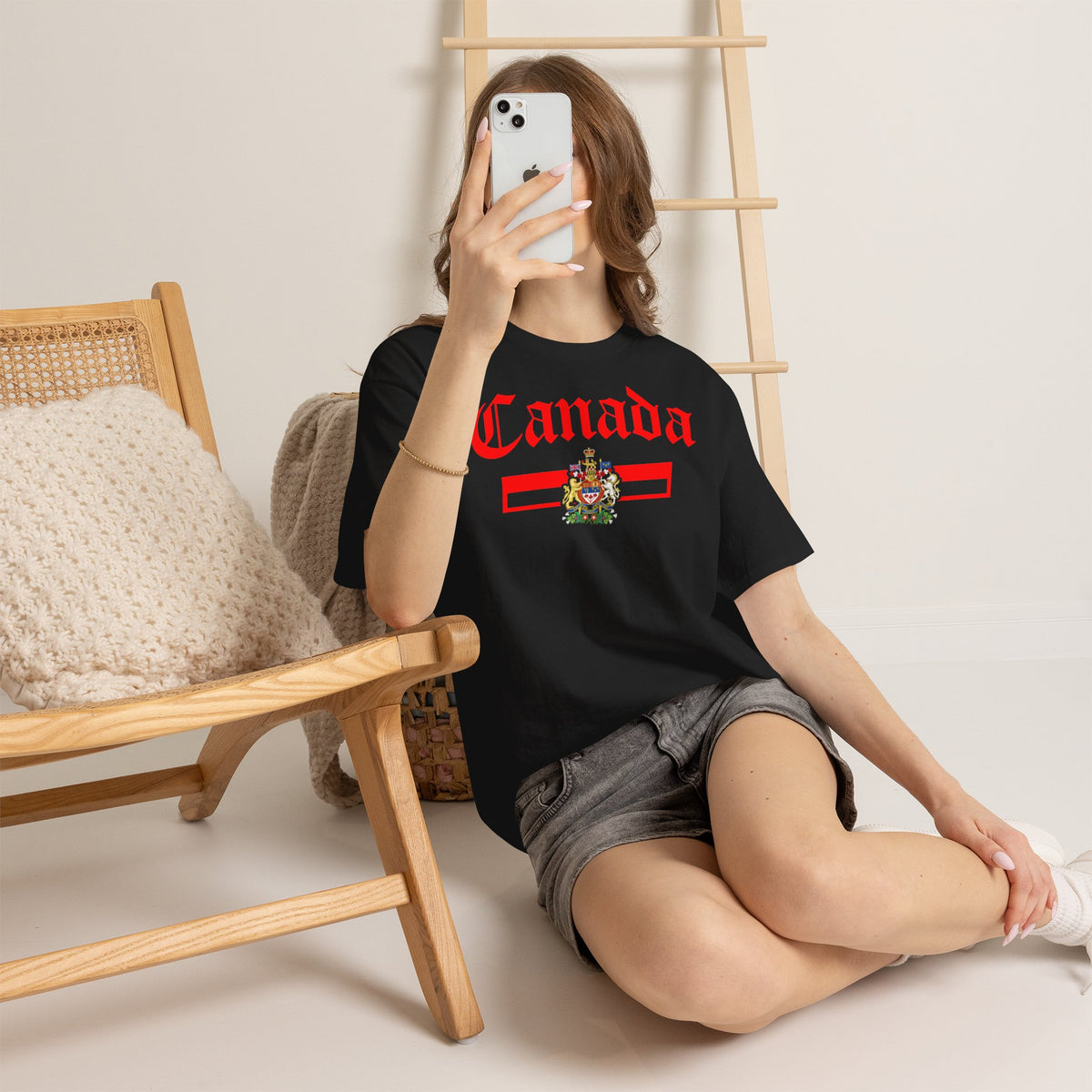 Canada Kanada Wappen Flagge Fan Sport Fußball Geschenkidee - Unisey T-Shirt