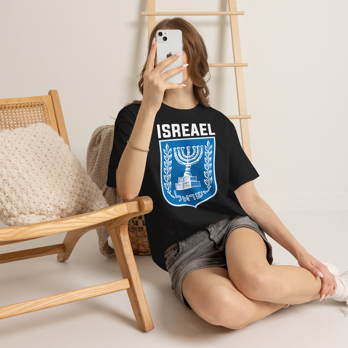 Israel Wappen Flagge Fan Geschenkidee Fashion - Unisex T-Shirt