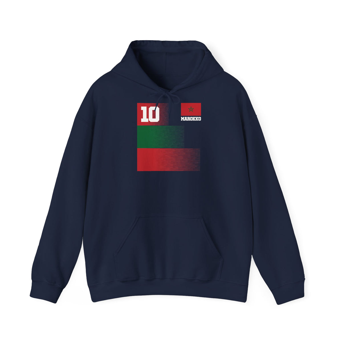 Stemma del Marocco Bandiera del Marocco Orgoglio Tifoso di calcio Sport Idea regalo - Felpa con cappuccio unisex