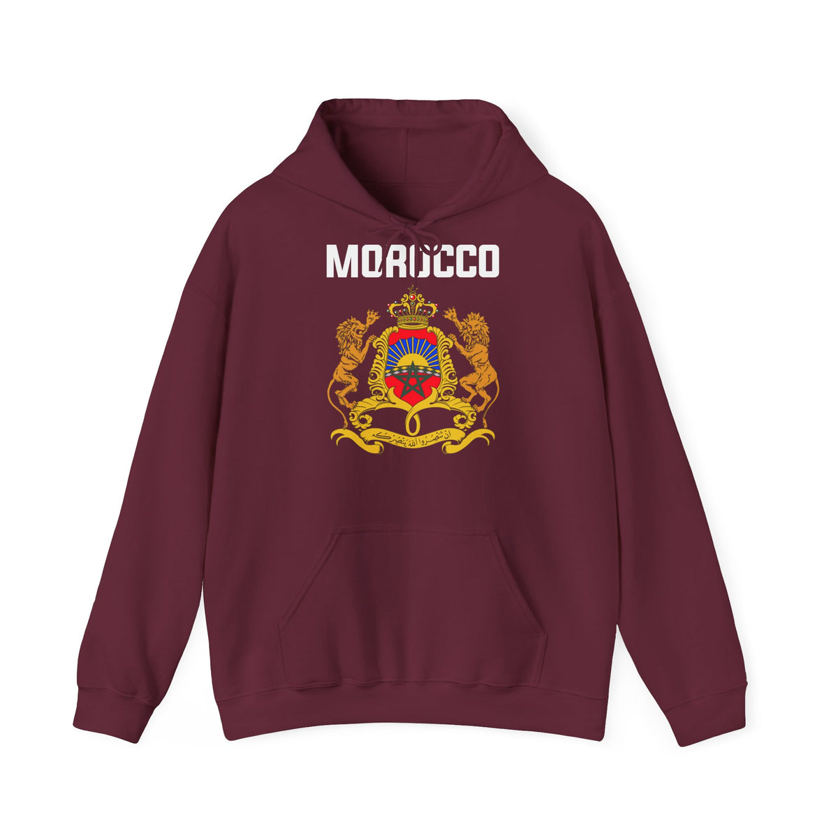 Marokko Wappen Morocco Flagge Stolz Fußball Fan Sport Geschenkidee - Unisex Hoodie