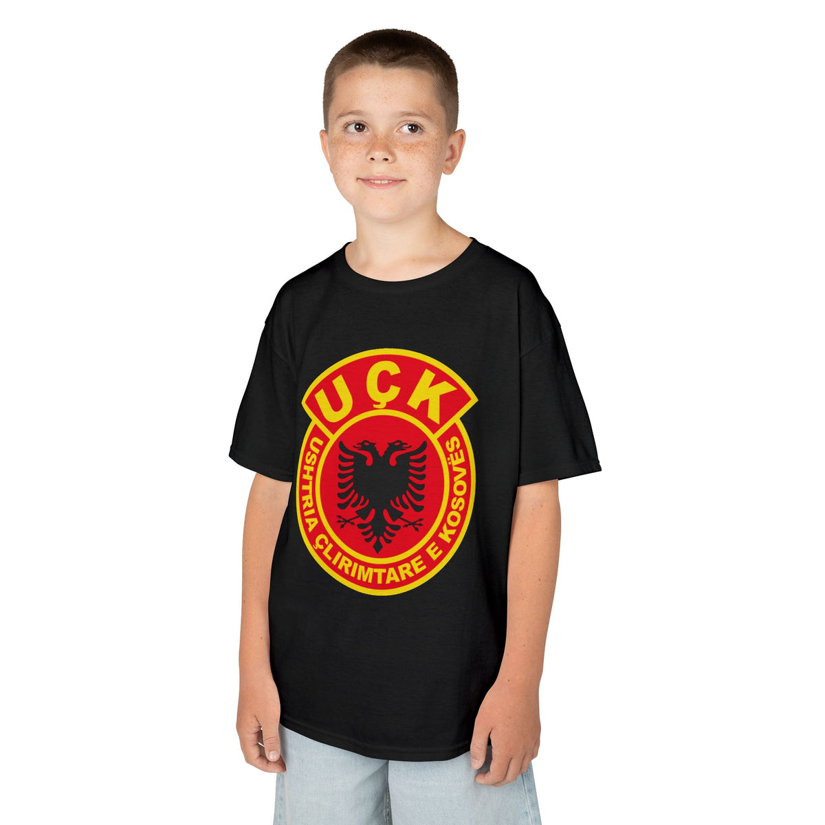 Albania Kosovo UCK Wappen Flagge Doppeladler - Unisex Kinder & Jugendliche T-Shirt