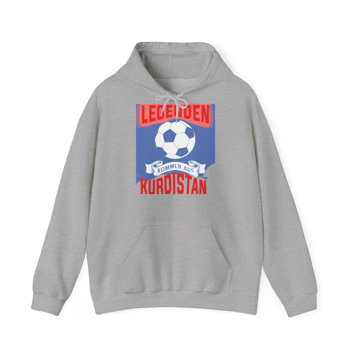 Kurdistan patria orgoglio stemma bandiera sport calcio regalo per tifosi - felpa con cappuccio unisex