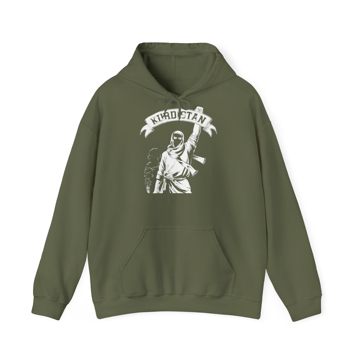 Kurdistan hooligan patria orgoglio stemma bandiera sport calcio tifoso regalo - Felpa con cappuccio unisex