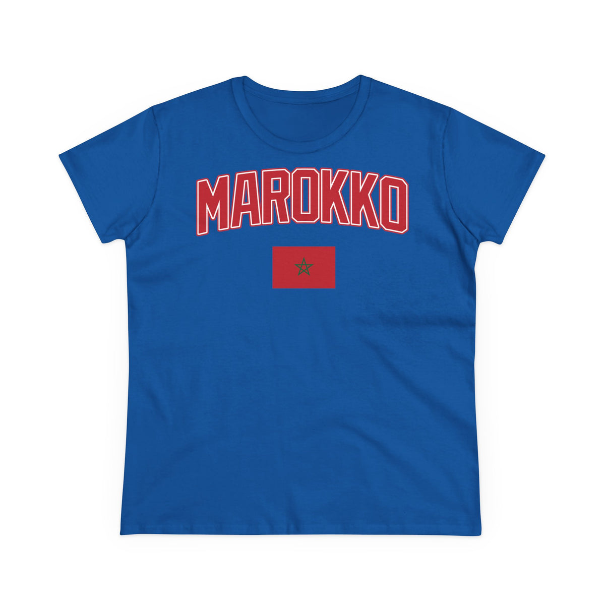 Escudo de Marruecos, bandera de Marruecos, orgullo, aficionada al fútbol y al deporte, idea de regalo - Camiseta para mujer