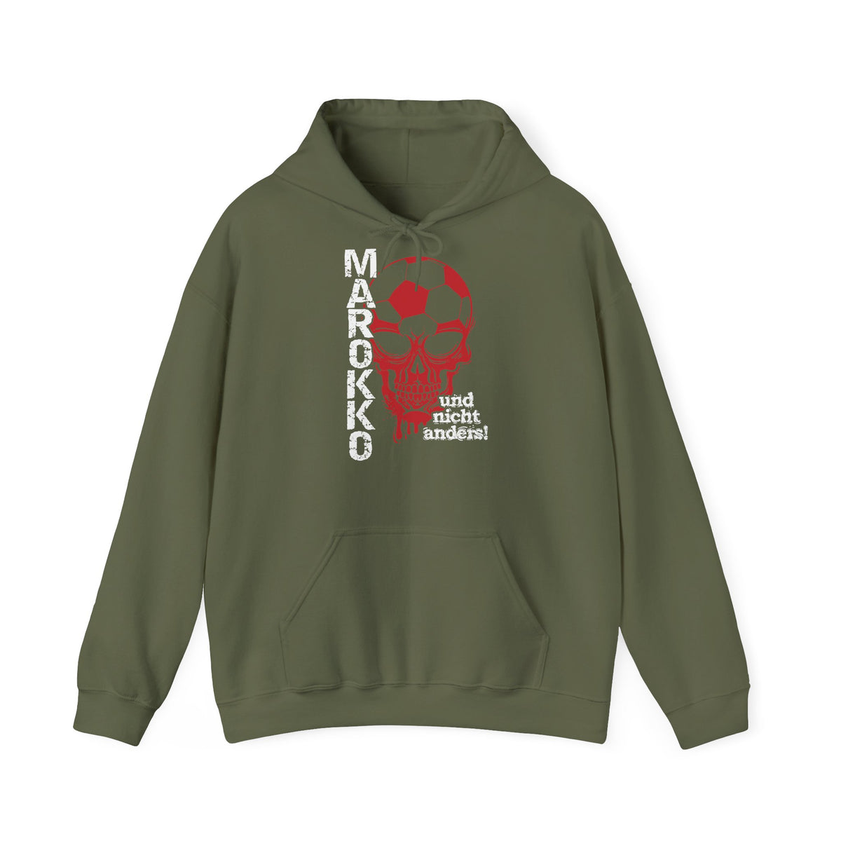 Stemma del Marocco Bandiera del Marocco Orgoglio Tifoso di calcio Sport Idea regalo - Felpa con cappuccio unisex