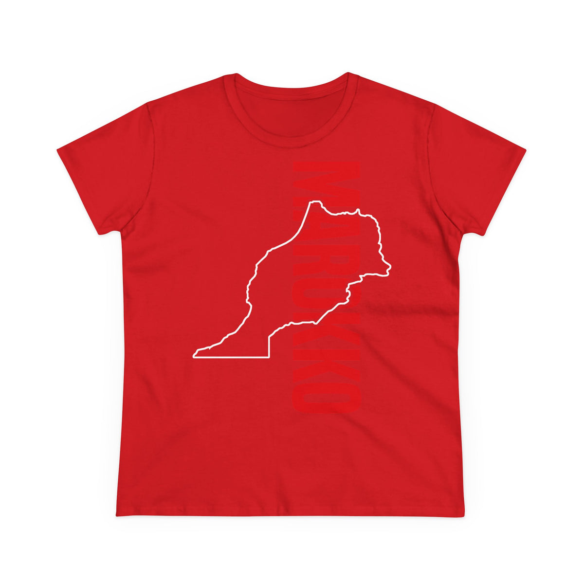 Escudo de Marruecos, bandera de Marruecos, orgullo, aficionada al fútbol y al deporte, idea de regalo - Camiseta para mujer