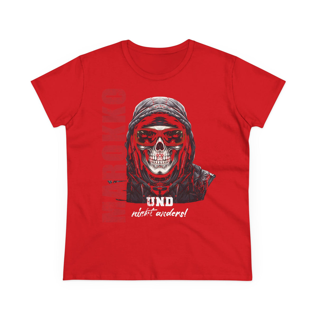 Escudo de Marruecos, bandera de Marruecos, orgullo, aficionada al fútbol y al deporte, idea de regalo - Camiseta para mujer
