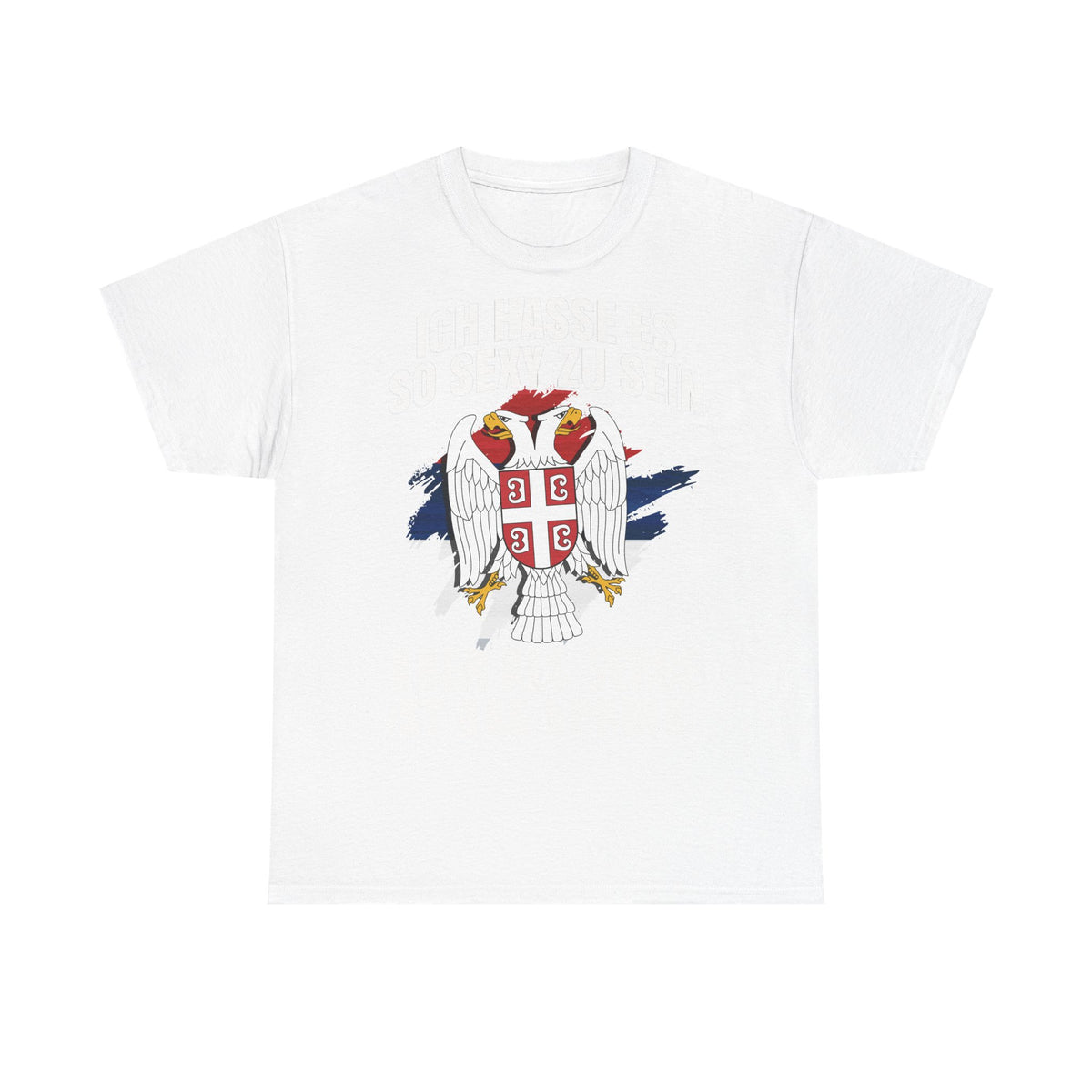 Serbia Serbia Frase Humor Divertido Águila Bandera - Camiseta unisex