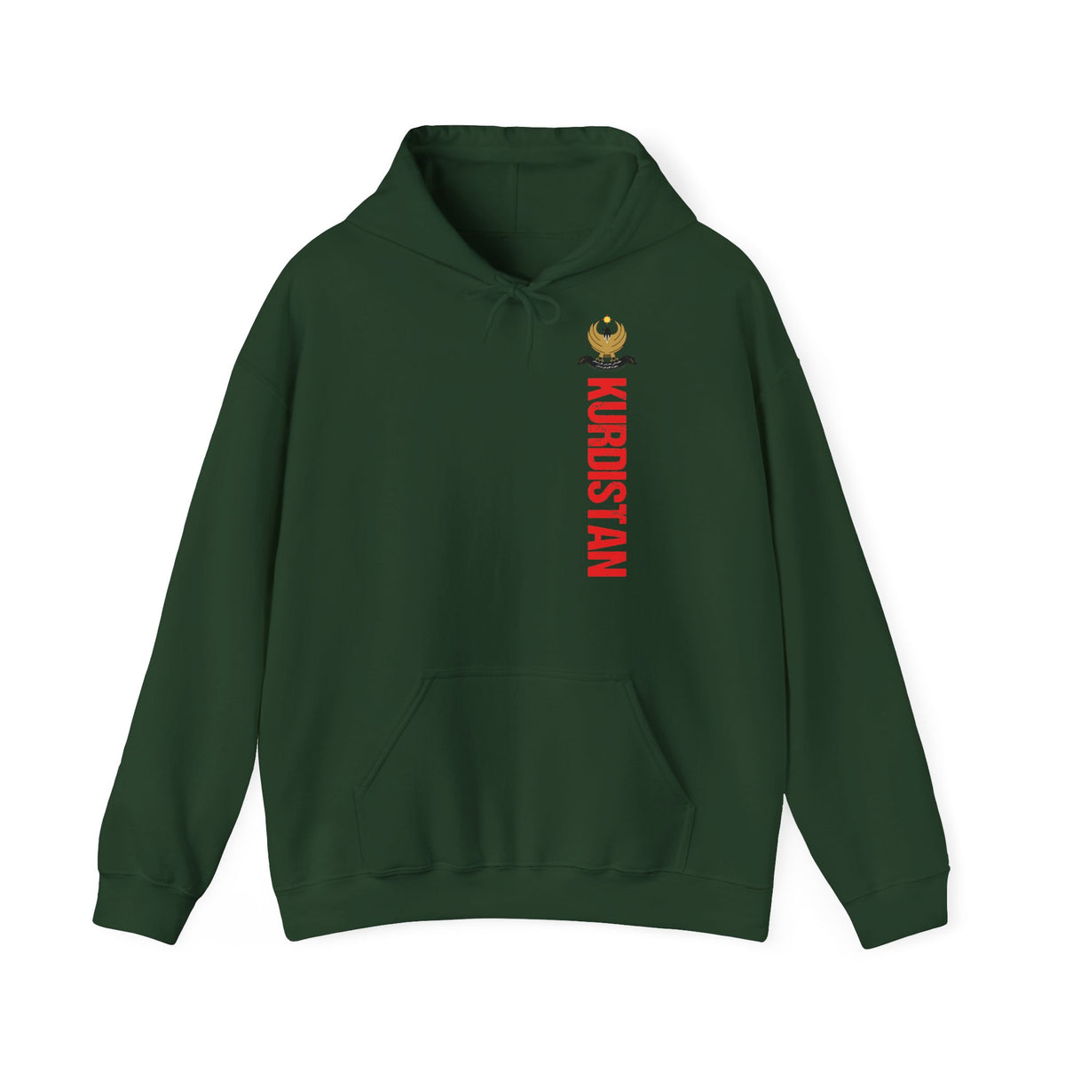 Kurdistan patria orgoglio stemma bandiera sport calcio regalo per tifosi - felpa con cappuccio unisex