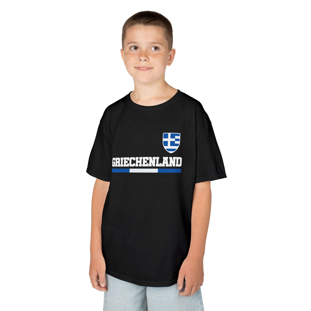 Greece Griechenland Flagge Wappen Heimat Fußball Sport Fan Geschenkidee - Für Kinder & Jugendliche Unisex T-Shirt