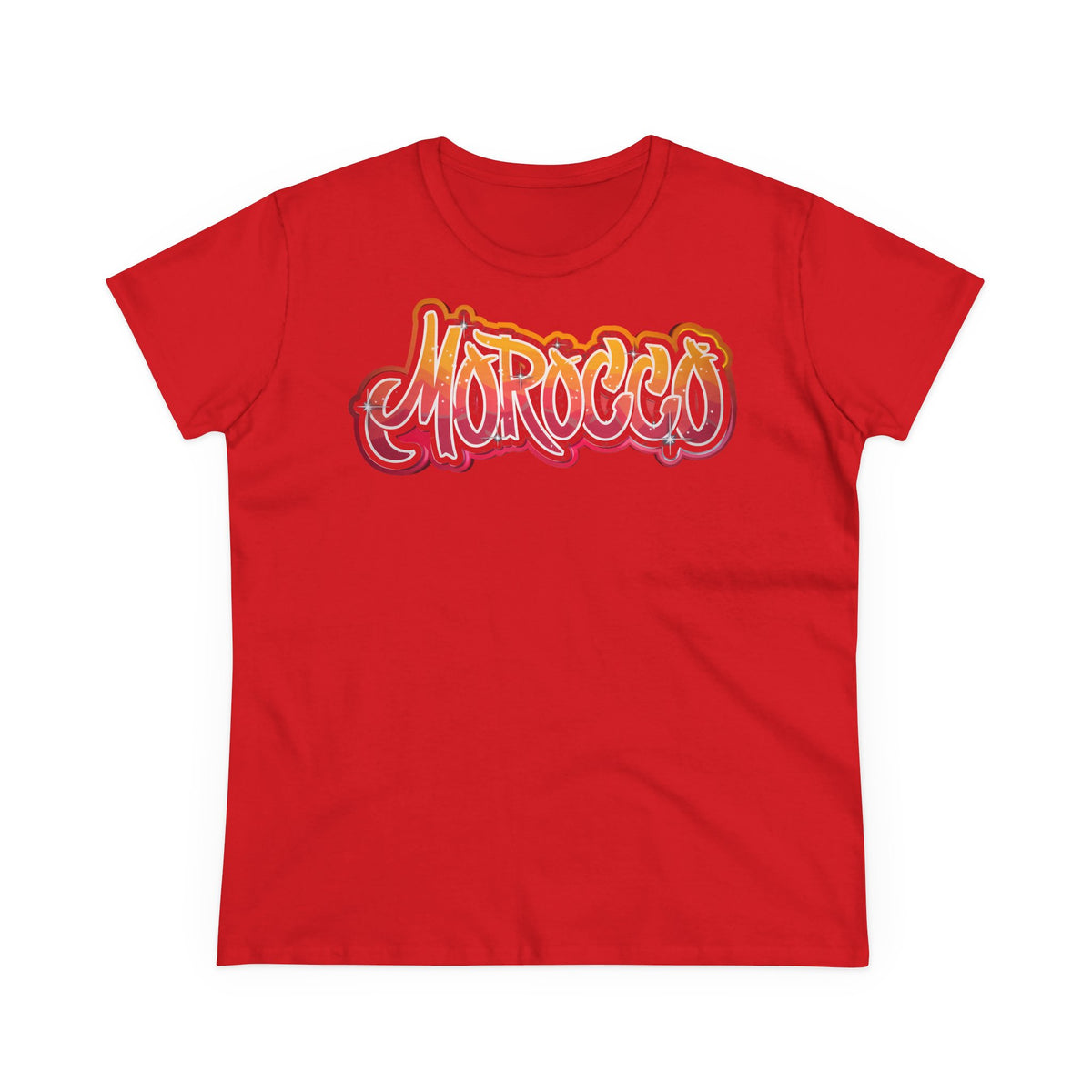 Escudo de Marruecos, bandera de Marruecos, orgullo, aficionada al fútbol y al deporte, idea de regalo - Camiseta para mujer