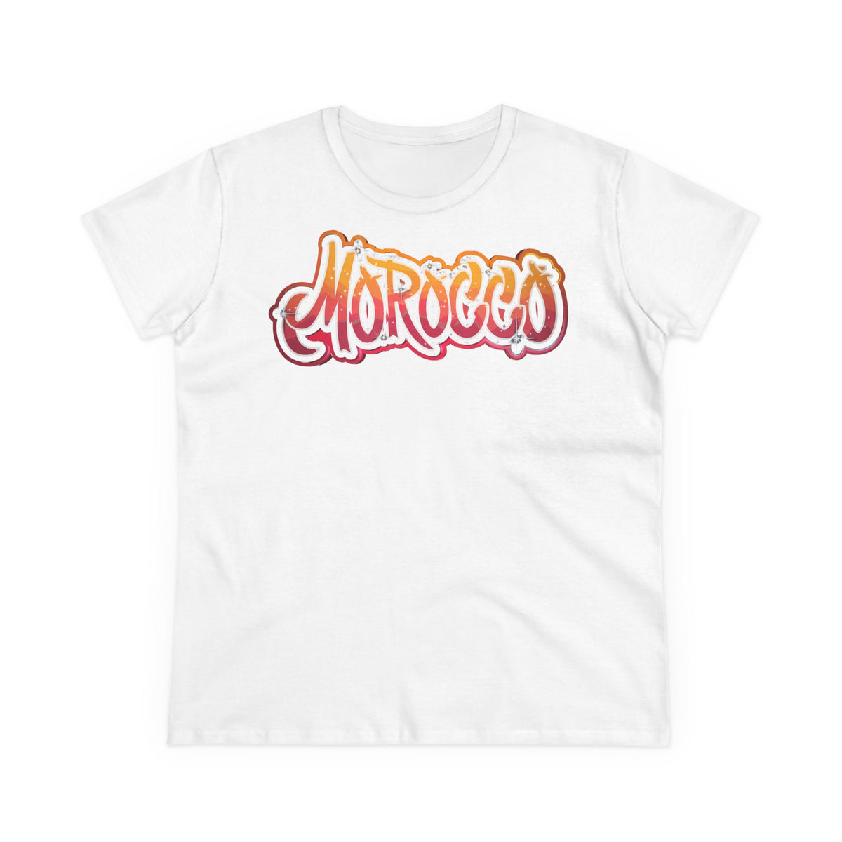 Escudo de Marruecos, bandera de Marruecos, orgullo, aficionada al fútbol y al deporte, idea de regalo - Camiseta para mujer