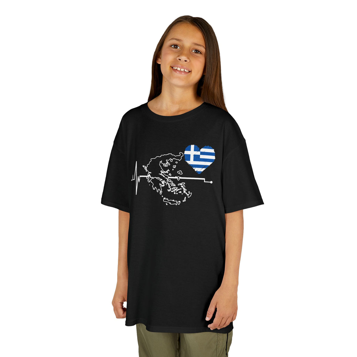 Greece Griechenland Flagge Wappen Heimat Fußball Sport Fan Geschenkidee - Für Kinder & Jugendliche Unisex T-Shirt