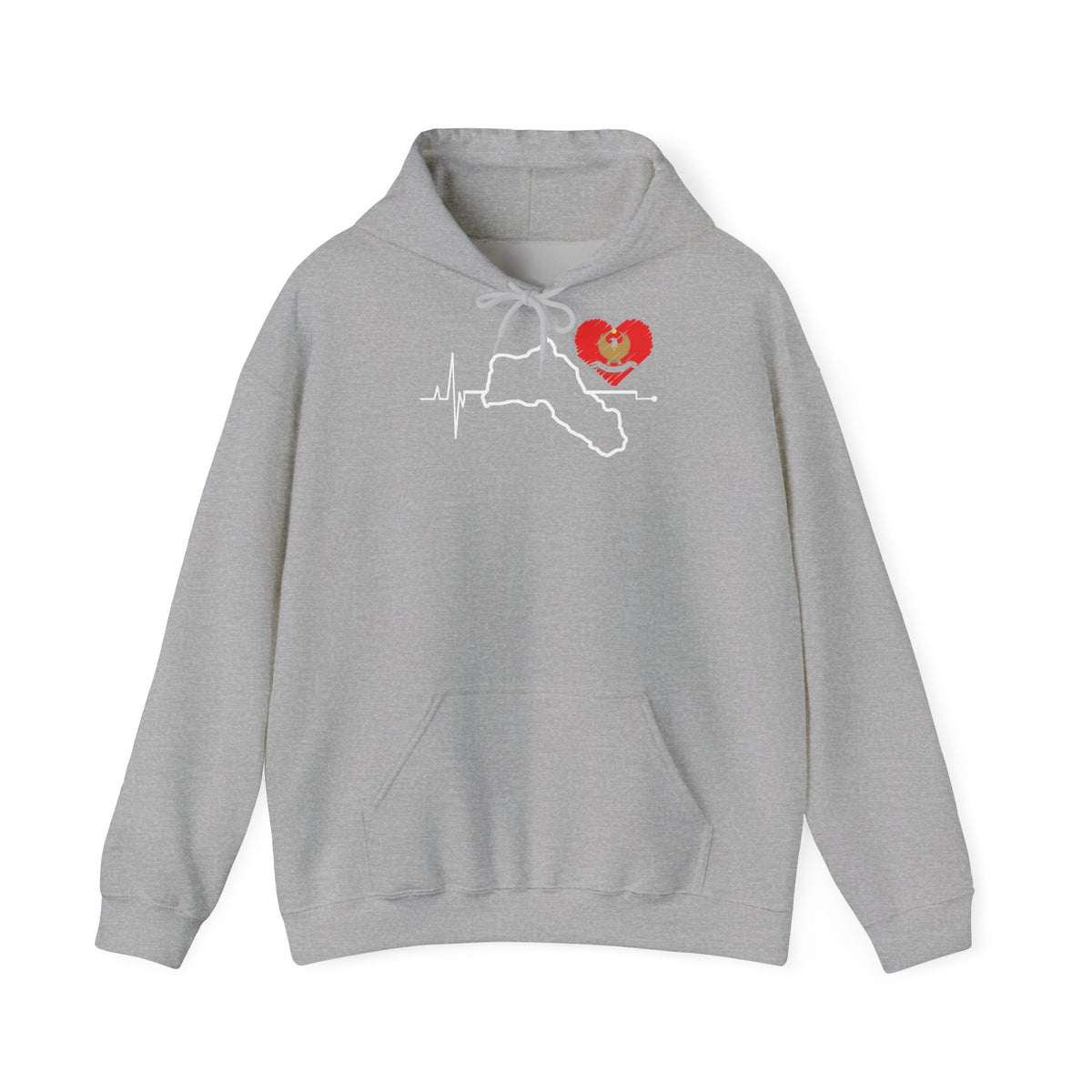 Kurdistan patria orgoglio stemma bandiera sport calcio regalo per tifosi - felpa con cappuccio unisex