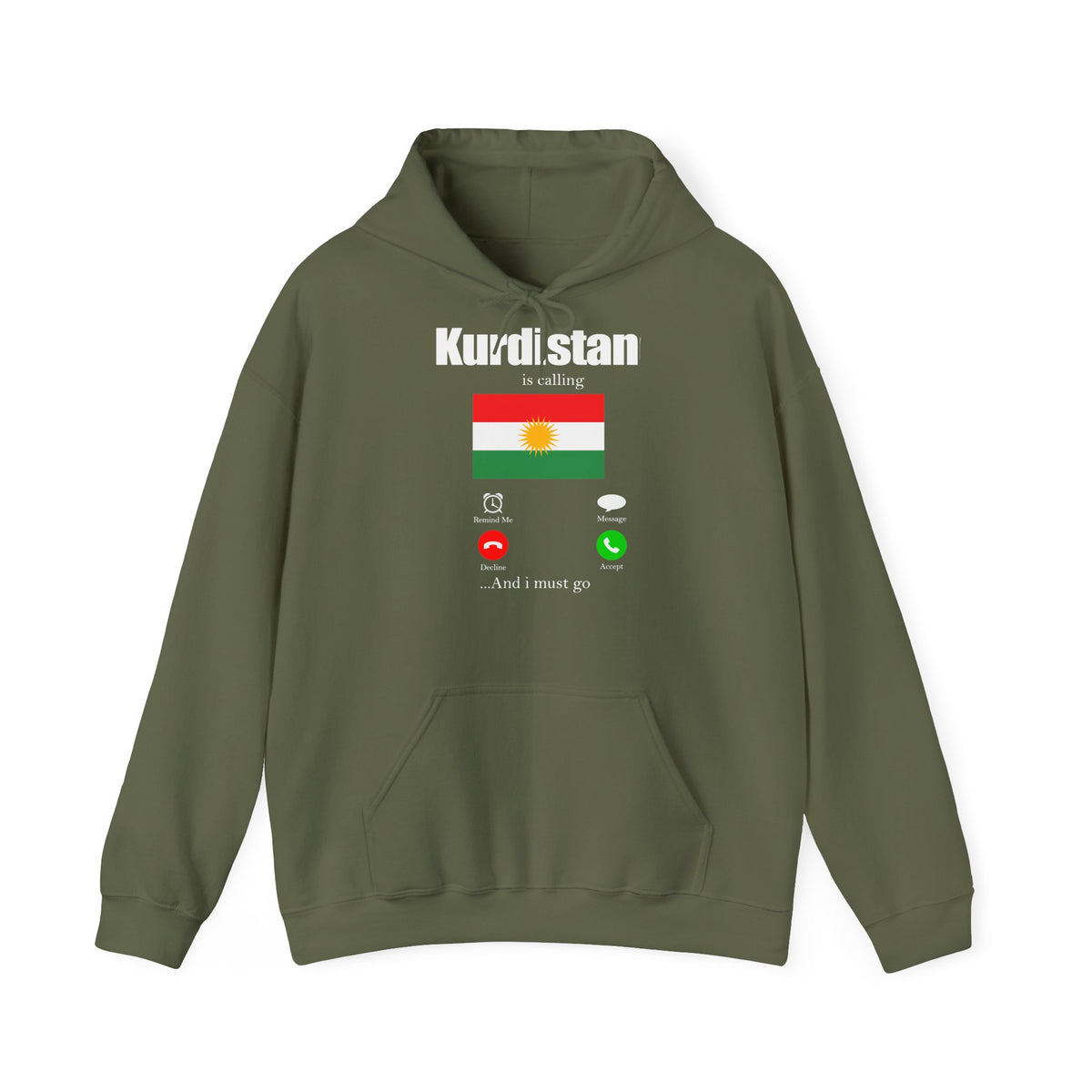 Kurdistan patria orgoglio stemma bandiera sport calcio regalo per tifosi - felpa con cappuccio unisex