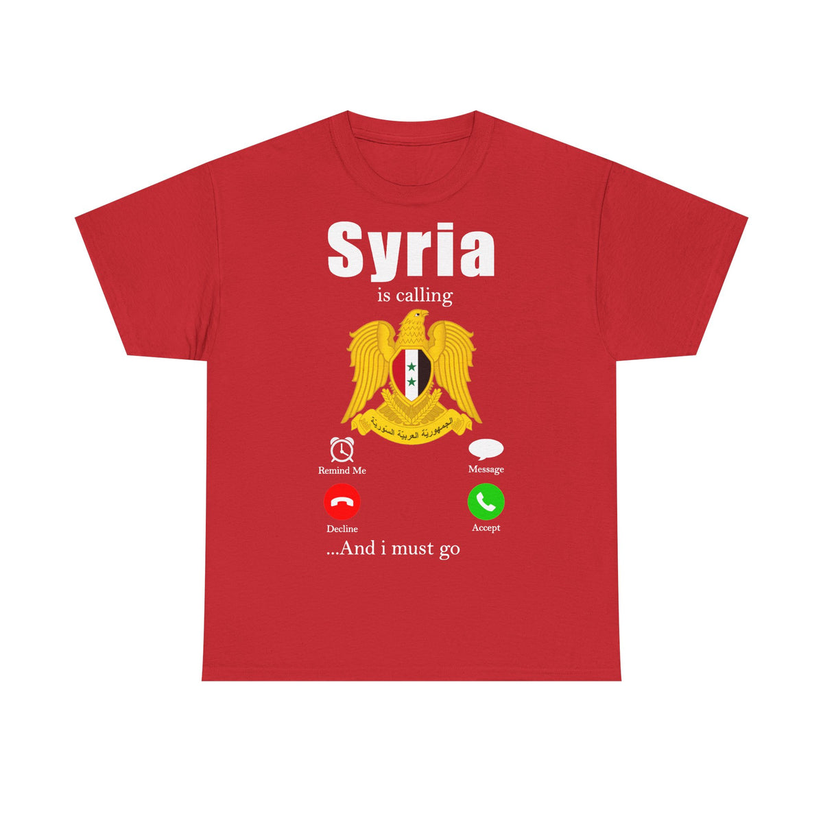 Syria Syrien Wappen Flagge Heimat Sport Fan Geschenkidee - Unisex T-Shirt