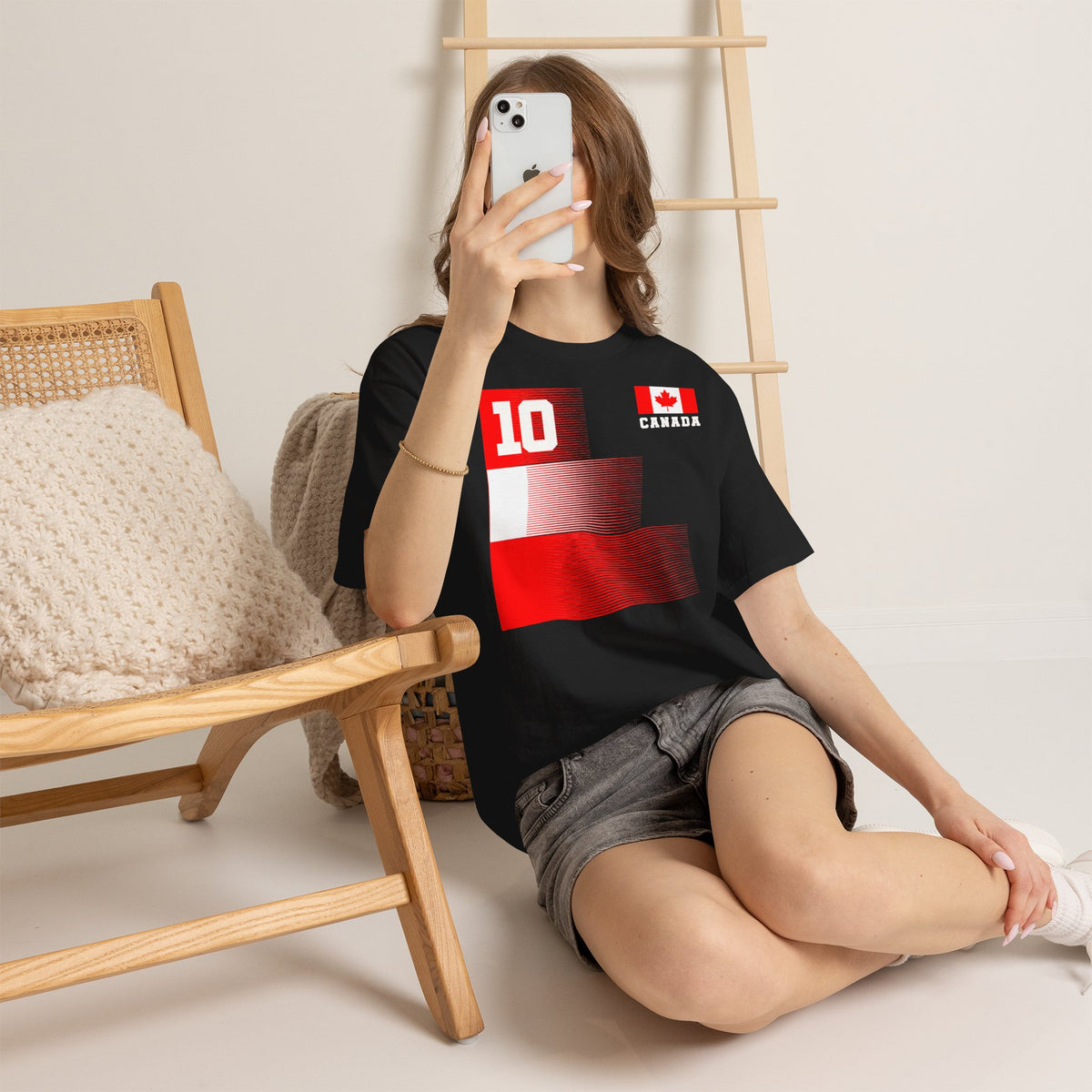 Canada Kanada Wappen Flagge Fan Sport Fußball Geschenkidee - Unisey T-Shirt