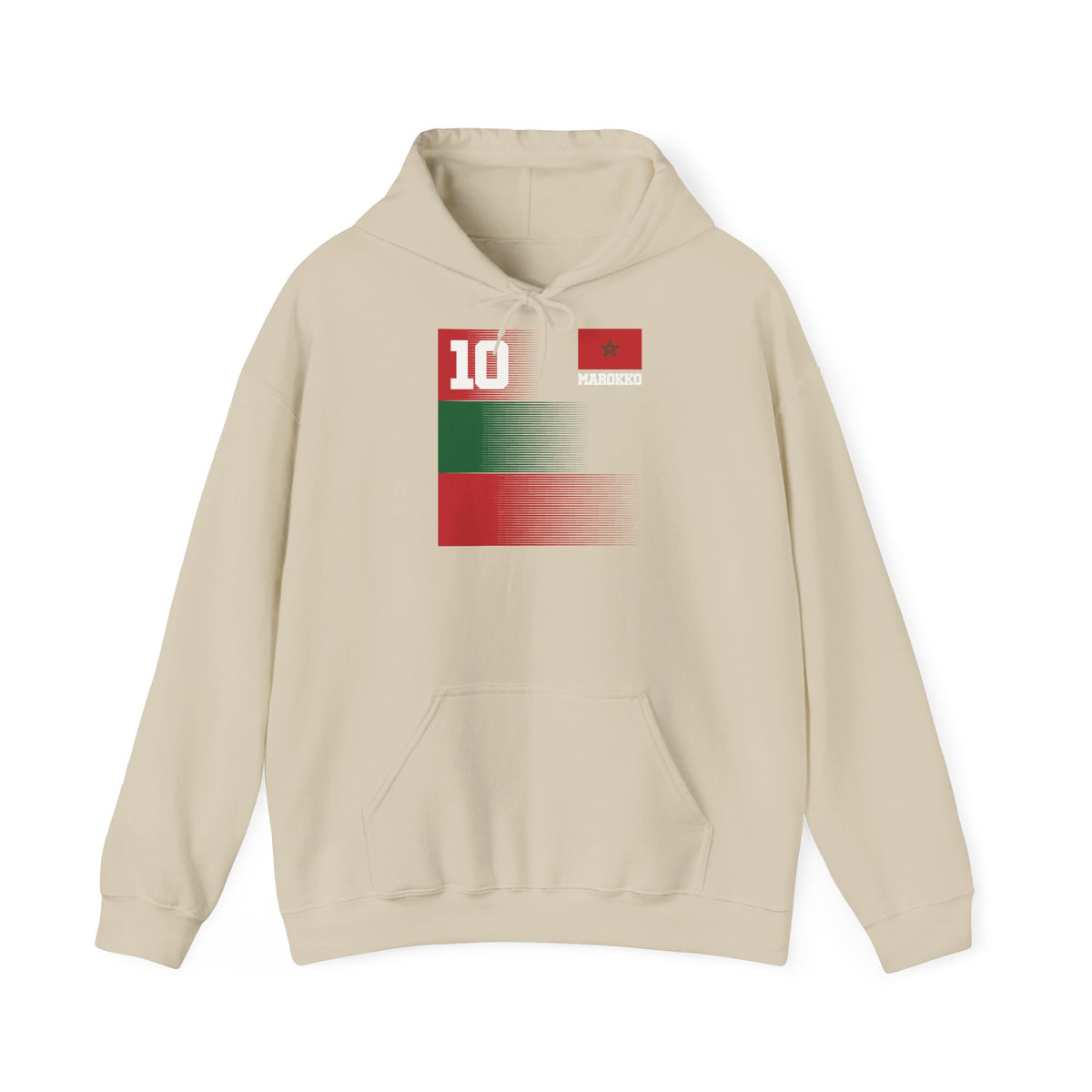 Stemma del Marocco Bandiera del Marocco Orgoglio Tifoso di calcio Sport Idea regalo - Felpa con cappuccio unisex