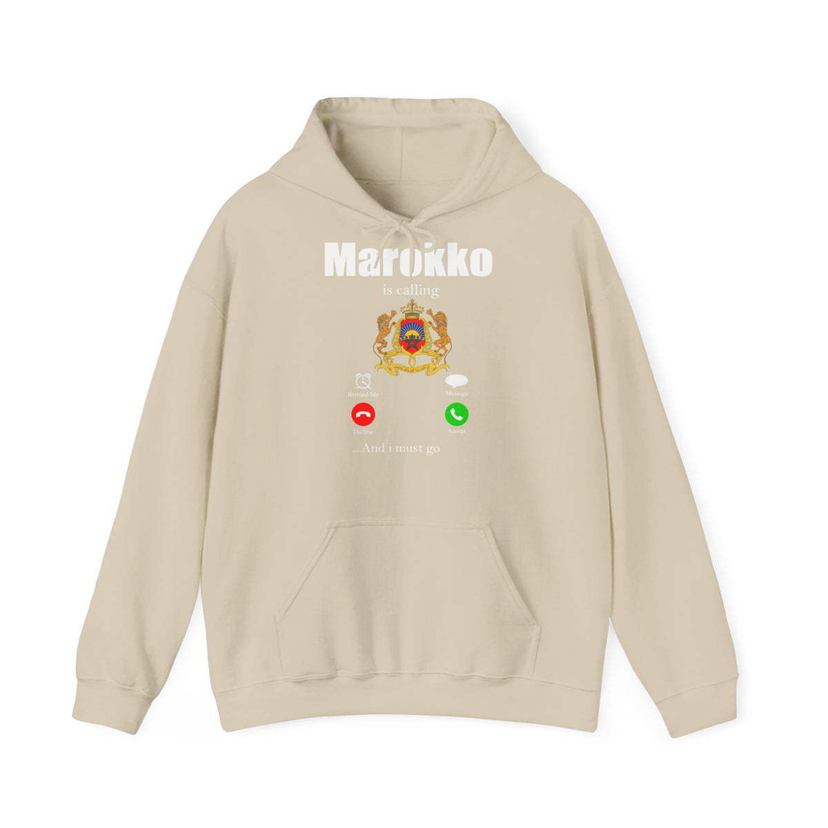 Stemma del Marocco Bandiera del Marocco Orgoglio Tifoso di calcio Sport Idea regalo - Felpa con cappuccio unisex