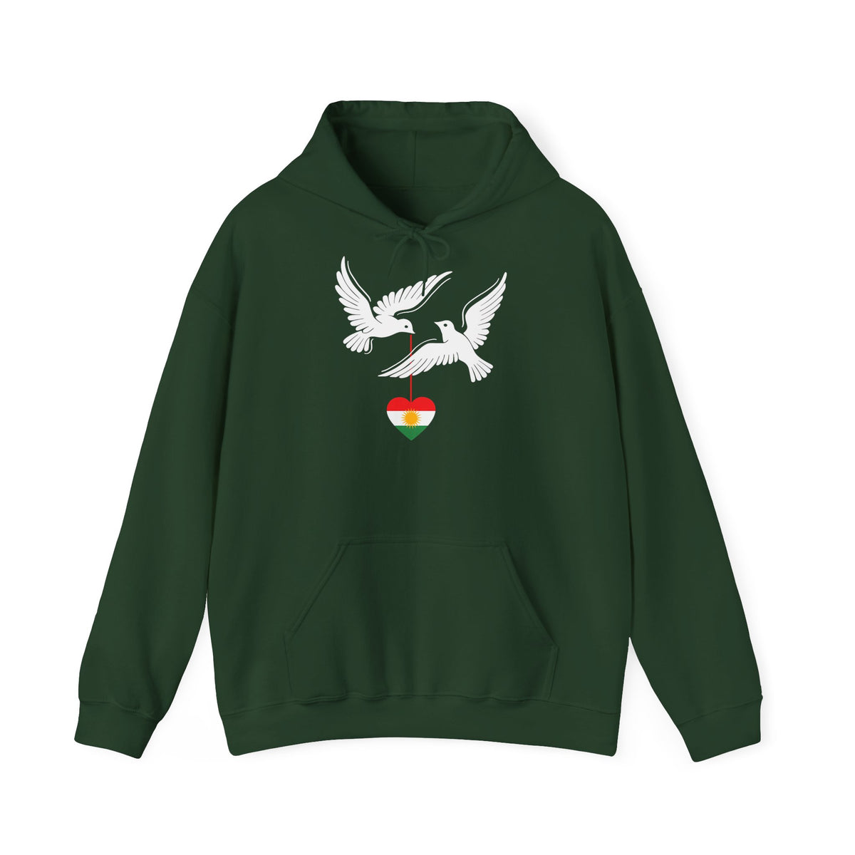 Kurdistan patria orgoglio stemma bandiera sport calcio regalo per tifosi - felpa con cappuccio unisex