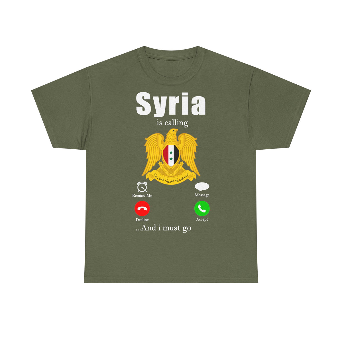 Syria Syrien Wappen Flagge Heimat Sport Fan Geschenkidee - Unisex T-Shirt