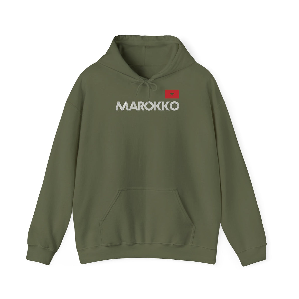 Stemma del Marocco Bandiera del Marocco Orgoglio Tifoso di calcio Sport Idea regalo - Felpa con cappuccio unisex