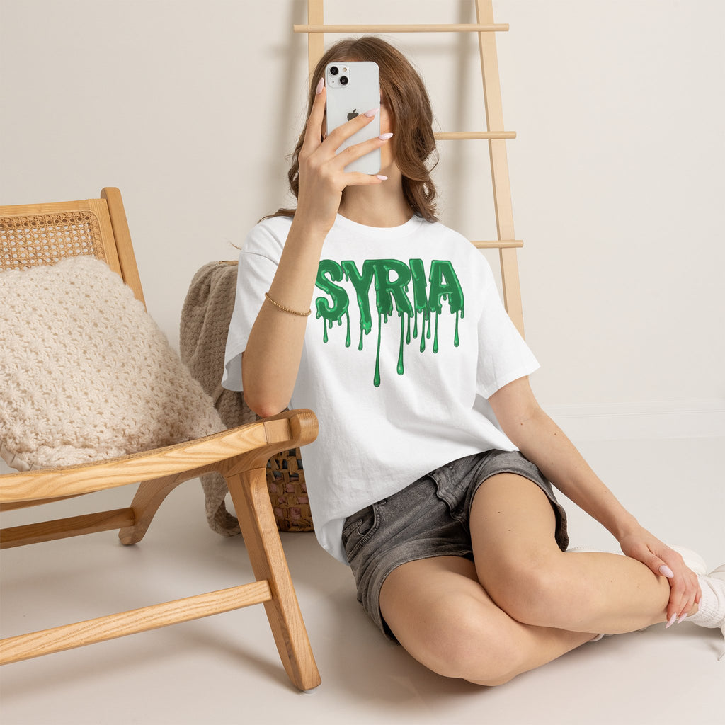 Syria Syrien Wappen Flagge Heimat Sport Fan Geschenkidee - Unisex T-Shirt