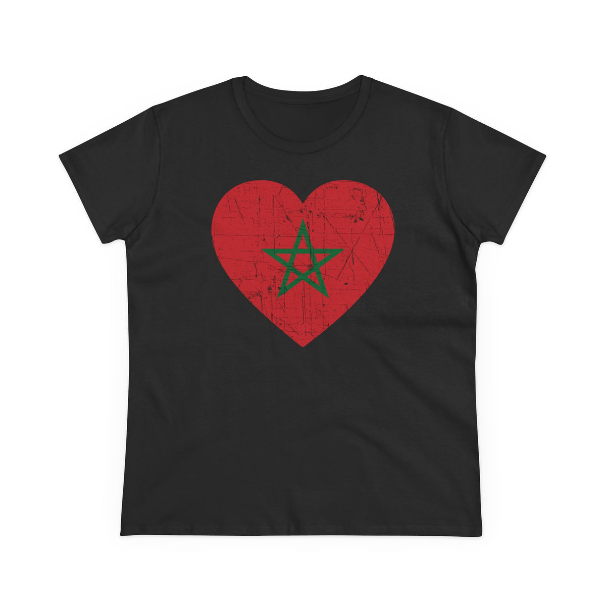 Escudo de Marruecos, bandera de Marruecos, orgullo, aficionada al fútbol y al deporte, idea de regalo - Camiseta para mujer
