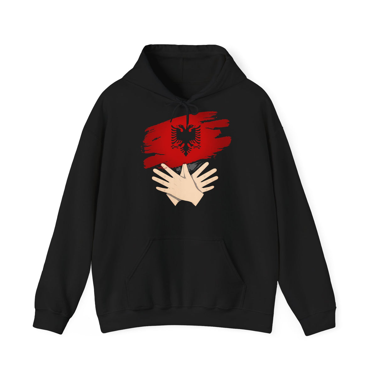 Albania Handmove Flagge Adler Geschenkidee - Unisex Hoodie