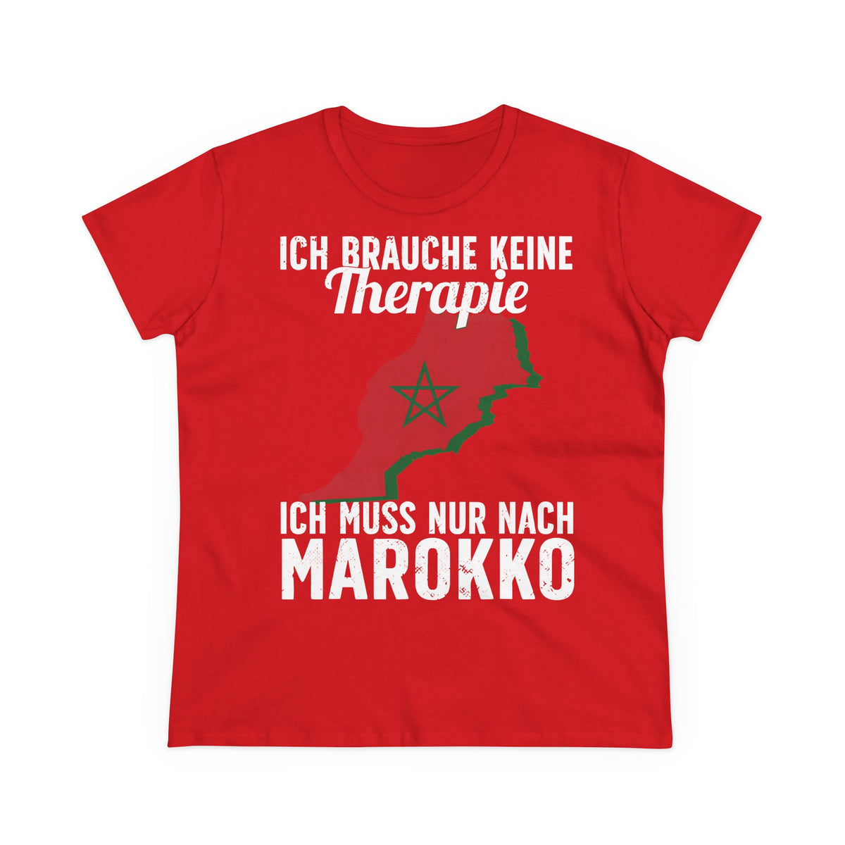 Escudo de Marruecos, bandera de Marruecos, orgullo, aficionada al fútbol y al deporte, idea de regalo - Camiseta para mujer