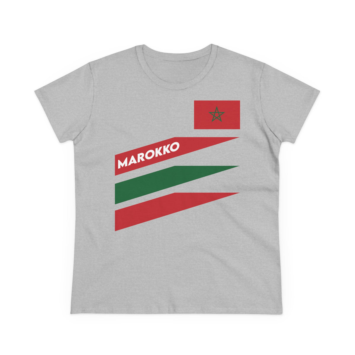 Escudo de Marruecos, bandera de Marruecos, orgullo, aficionada al fútbol y al deporte, idea de regalo - Camiseta para mujer