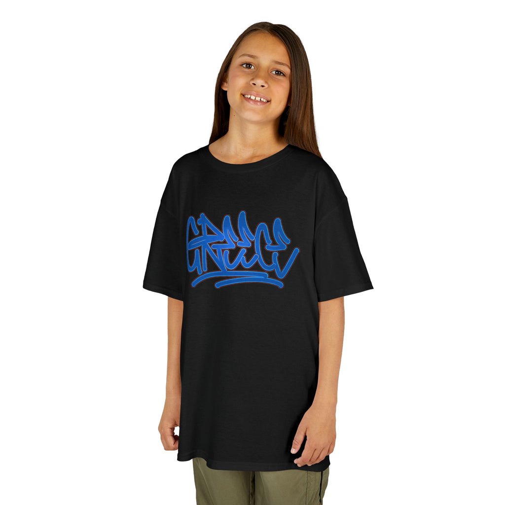 Greece Griechenland Flagge Wappen Heimat Fußball Sport Fan Geschenkidee - Für Kinder & Jugendliche Unisex T-Shirt