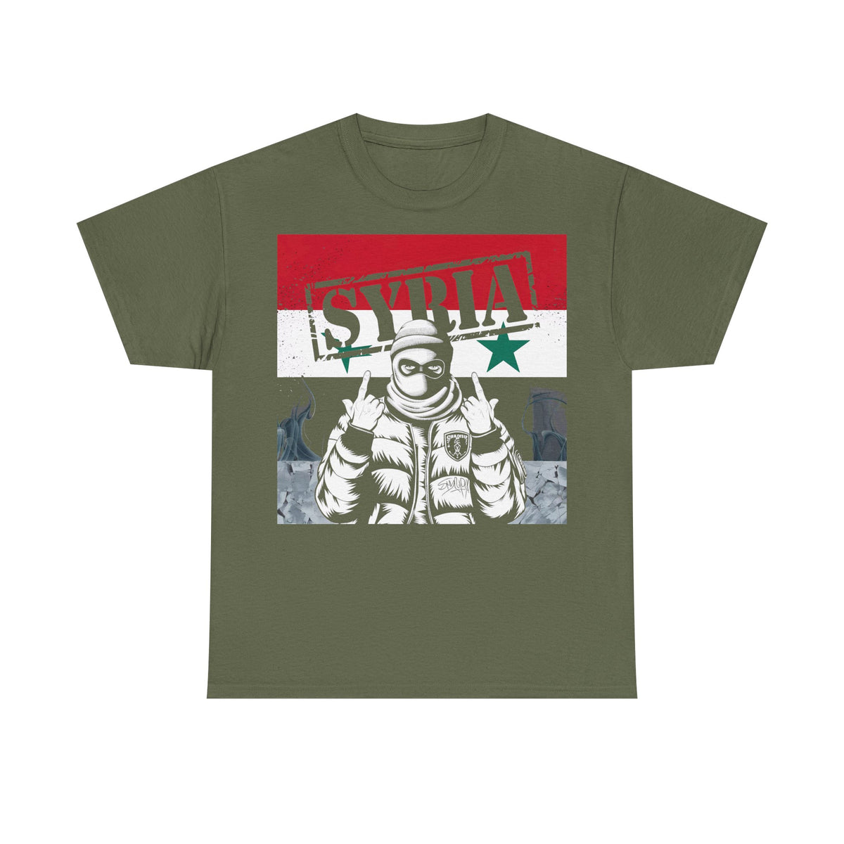 Syria Syrien Hooligan Wappen Flagge Heimat Sport Fußball Fan Geschenkidee - Unisex T-Shirt