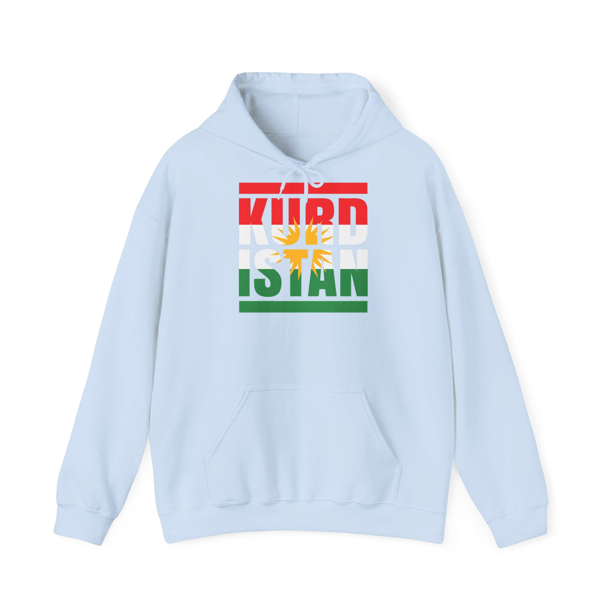 Kurdistan patria orgoglio stemma bandiera sport calcio regalo per tifosi - felpa con cappuccio unisex