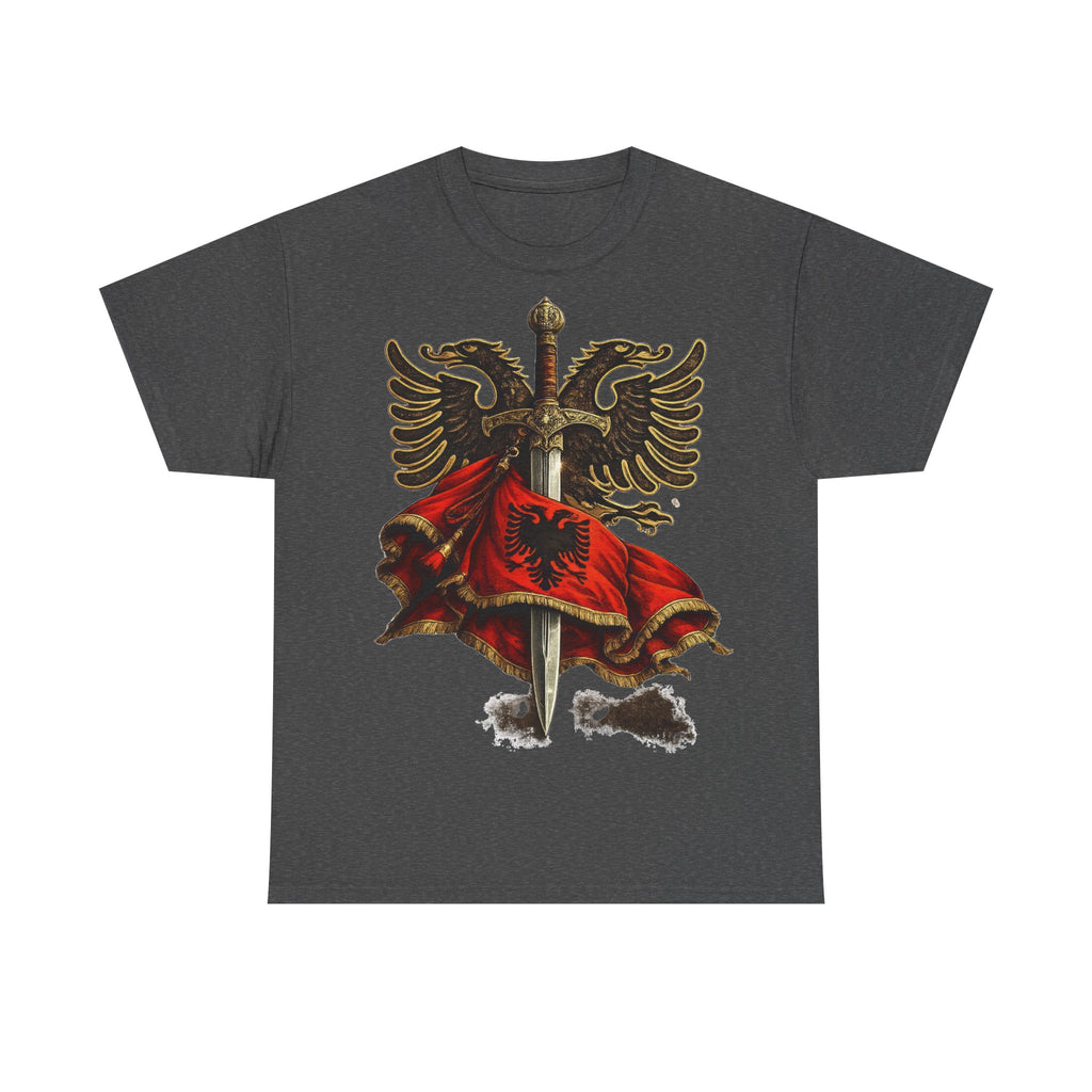 Albania Schwert Art Street Urban Flagge Wappen Stolz - Unisex T-Shirt