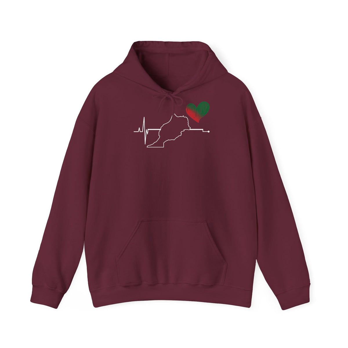 Marokko Wappen Morocco Flagge Stolz Fußball Fan Sport Geschenkidee - Unisex Hoodie