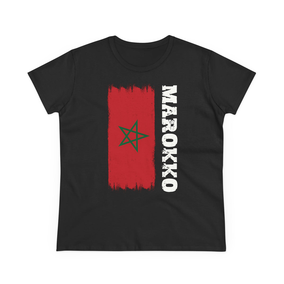 Escudo de Marruecos, bandera de Marruecos, orgullo, aficionada al fútbol y al deporte, idea de regalo - Camiseta para mujer