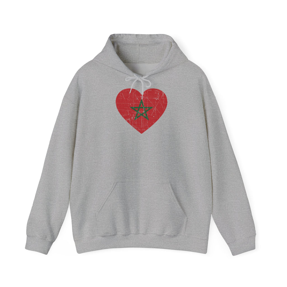 Stemma del Marocco Bandiera del Marocco Orgoglio Tifoso di calcio Sport Idea regalo - Felpa con cappuccio unisex