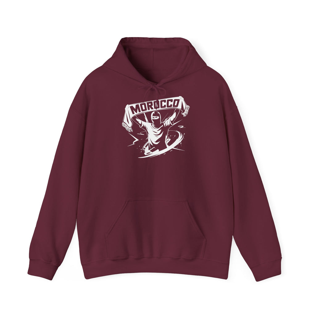 Marokko Hooligan Wappen Morocco Flagge Fußball Fan Sport Geschenkidee - Unisex Hoodie