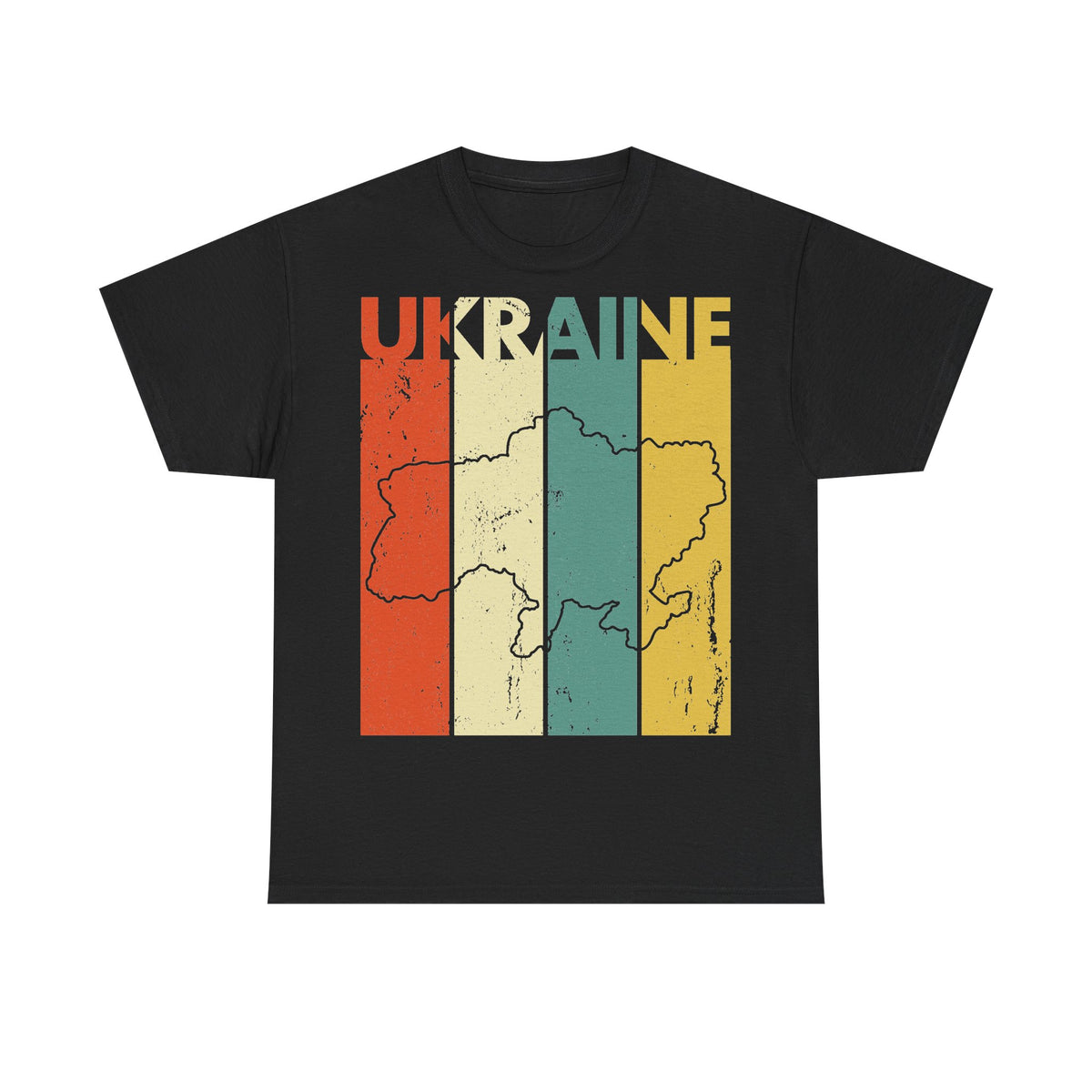 Bandera de Ucrania escudo idea de regalo afición al deporte moda vintage - Camiseta unisex