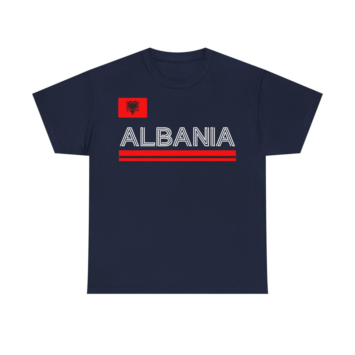 Camiseta unisex de Albania, escudo albanés, bandera, águila, fútbol, aficionado, deporte