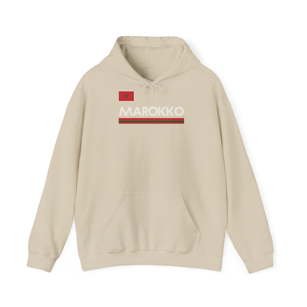 Stemma del Marocco Bandiera del Marocco Orgoglio Tifoso di calcio Sport Idea regalo - Felpa con cappuccio unisex