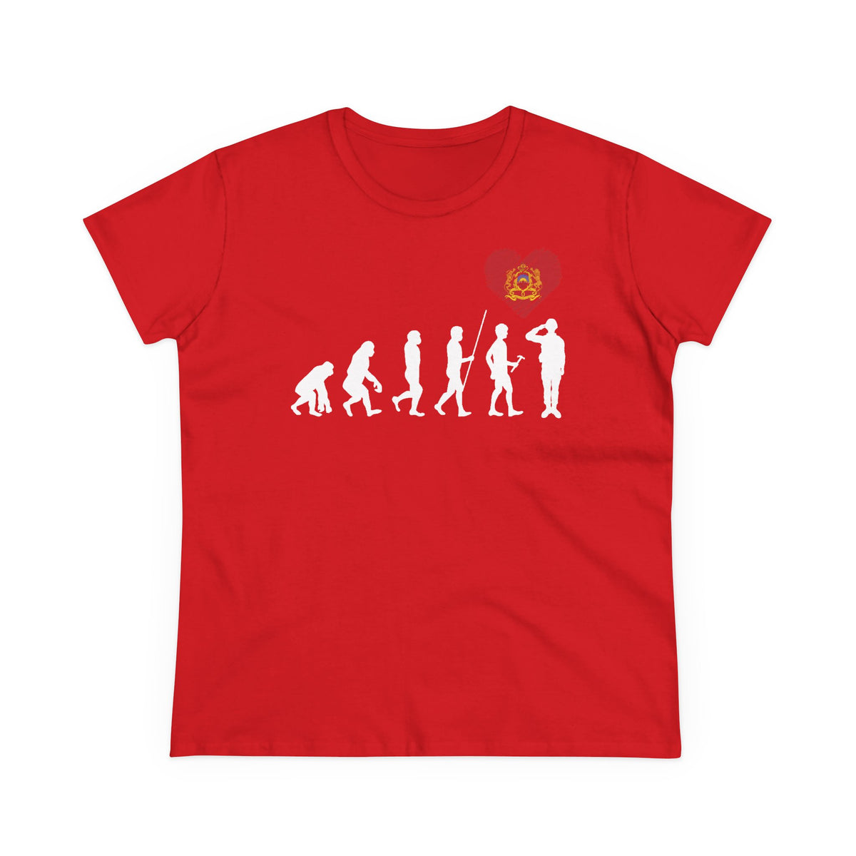 Escudo de Marruecos, bandera de Marruecos, orgullo, aficionada al fútbol y al deporte, idea de regalo - Camiseta para mujer