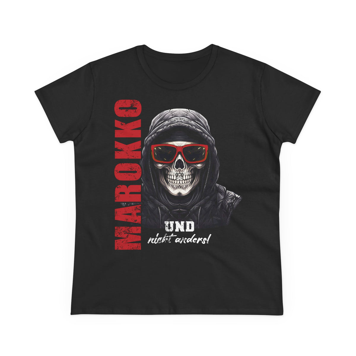Escudo de Marruecos, bandera de Marruecos, orgullo, aficionada al fútbol y al deporte, idea de regalo - Camiseta para mujer